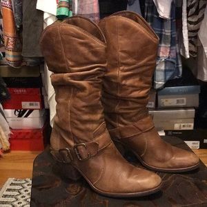 Leather cowboy boots!